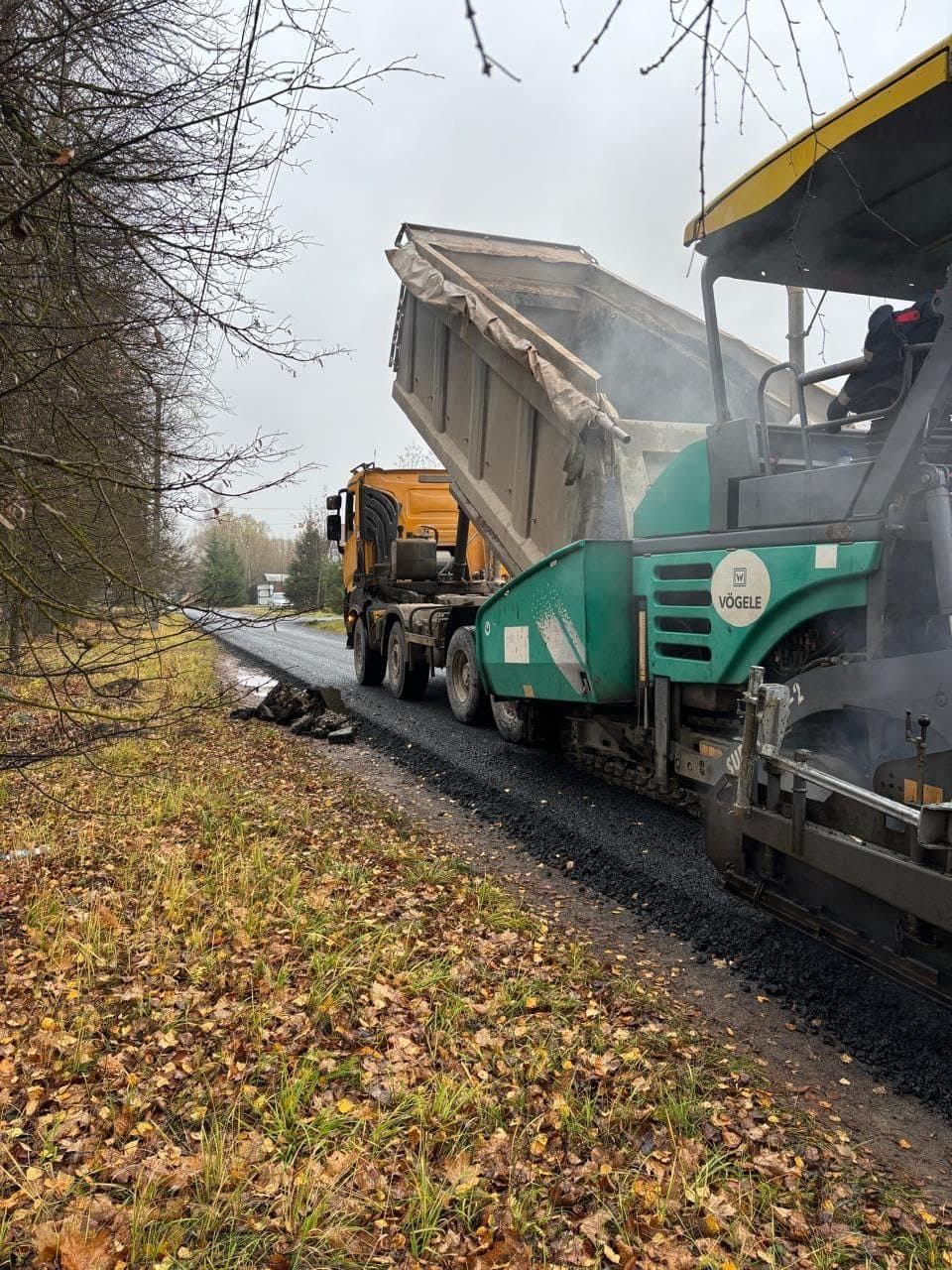 Собственный асфальтоукладчик компании СТРОЙ АЛЬЯНС в Калуге